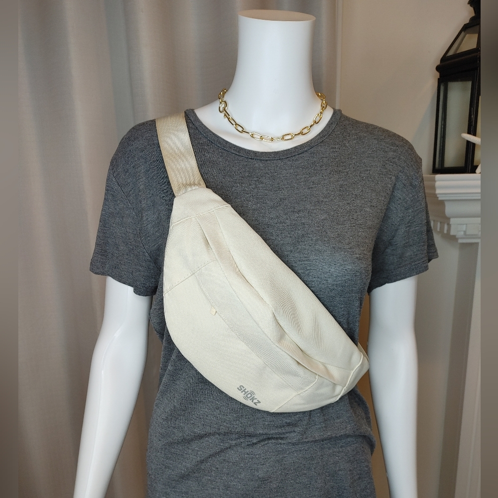 SHOKZ CROSSBODY - FANNY PACK BAG, BEIGE, LT. SAND